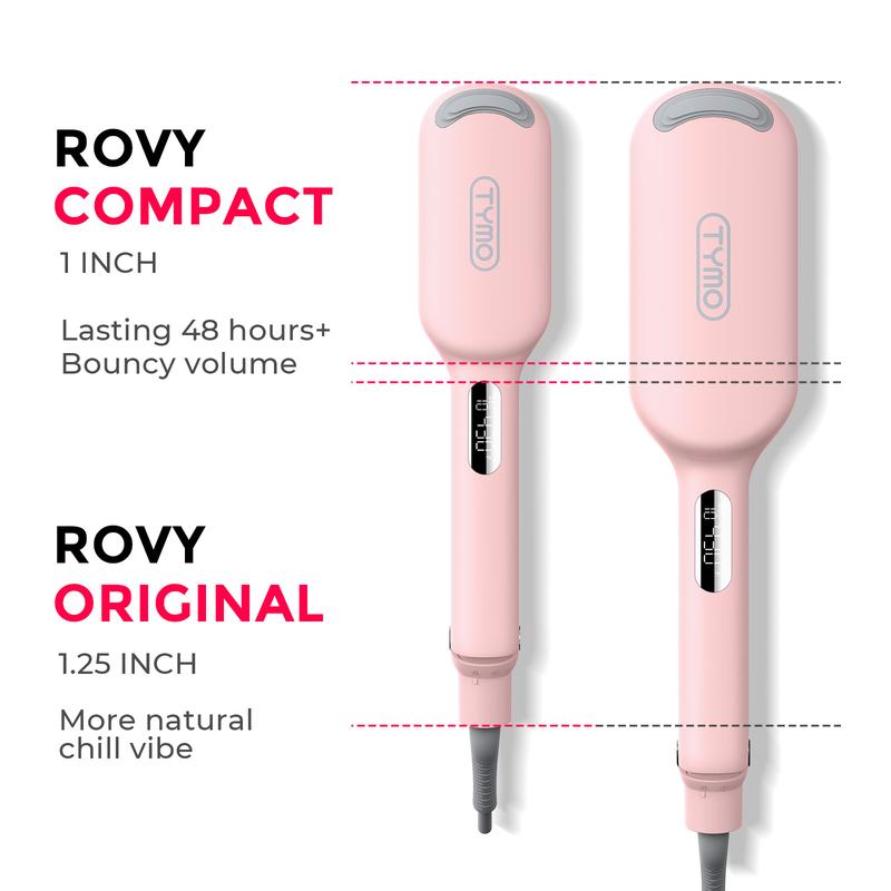 TYMO Ring Plus Ionic Hair Straightener Brush & ROVY COMPACT- Compacted Wave Curling Iron for Easy Comfort Styling hair