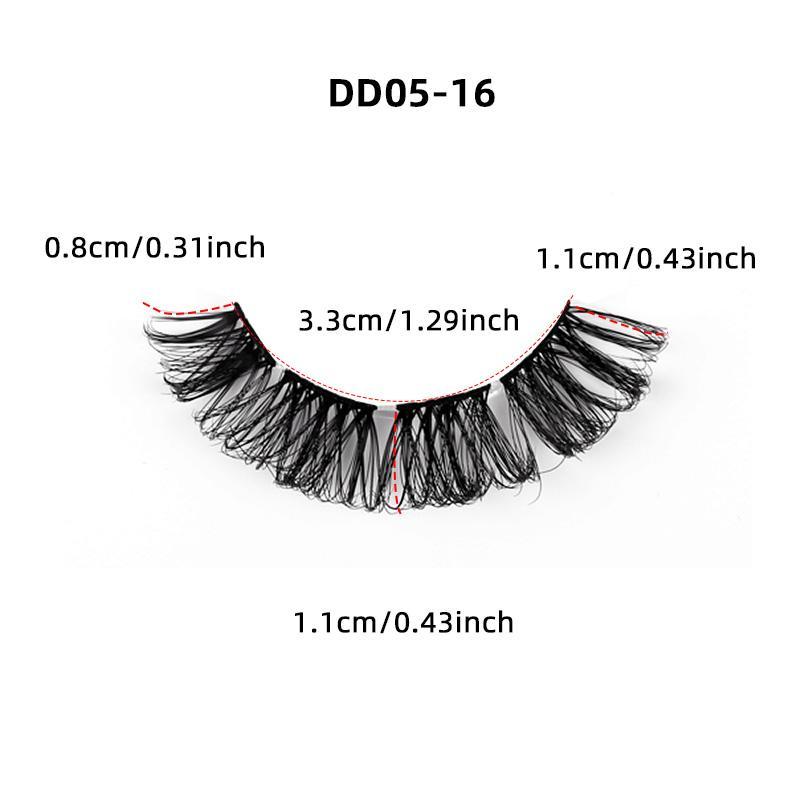 Segmented False Eyelashes, 10 Pairs Wispy Russian Coil Cluster Lashes, Natural Look D Curl Eye Makeup Strip Lashes for Women & Girls Eye Extensions