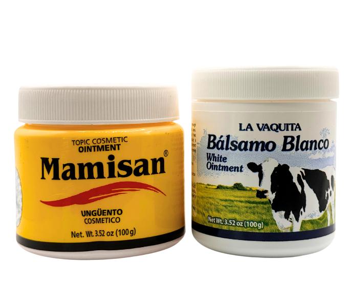 VAQUITA BALSAMO BLANCO 100G COMBO WITH MAMISAN 100G - MOISTURIZING AND REPAIRING SKIN CARE HYDRATING OINTMENT - MOISTURE