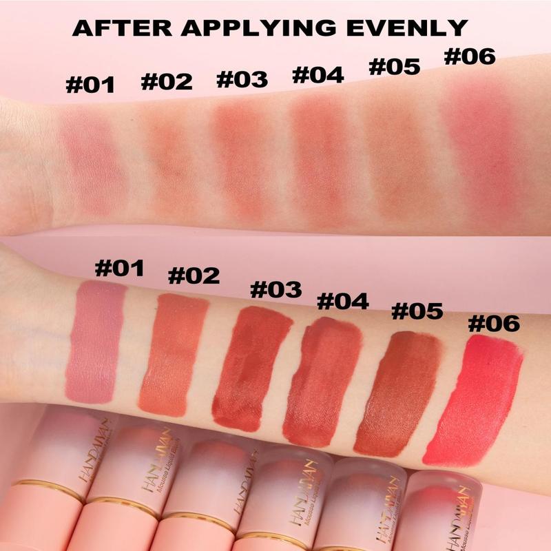 Long Lasting Liquid Blusher, Easy Coloring Blush Stick, Cheeks Contour Blush Pressed Powder, Natural Look Blush for Daily Makeup, Cosmetic Fall Gift, Christmas Gift