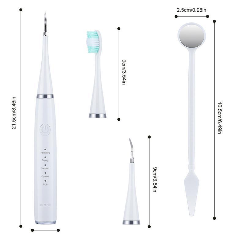 Portable Electric Toothbrush Set, 1 Set 5 Modes Electric Toothbrush with Replacement Brush Heads, Oral Care Product for Women & Men