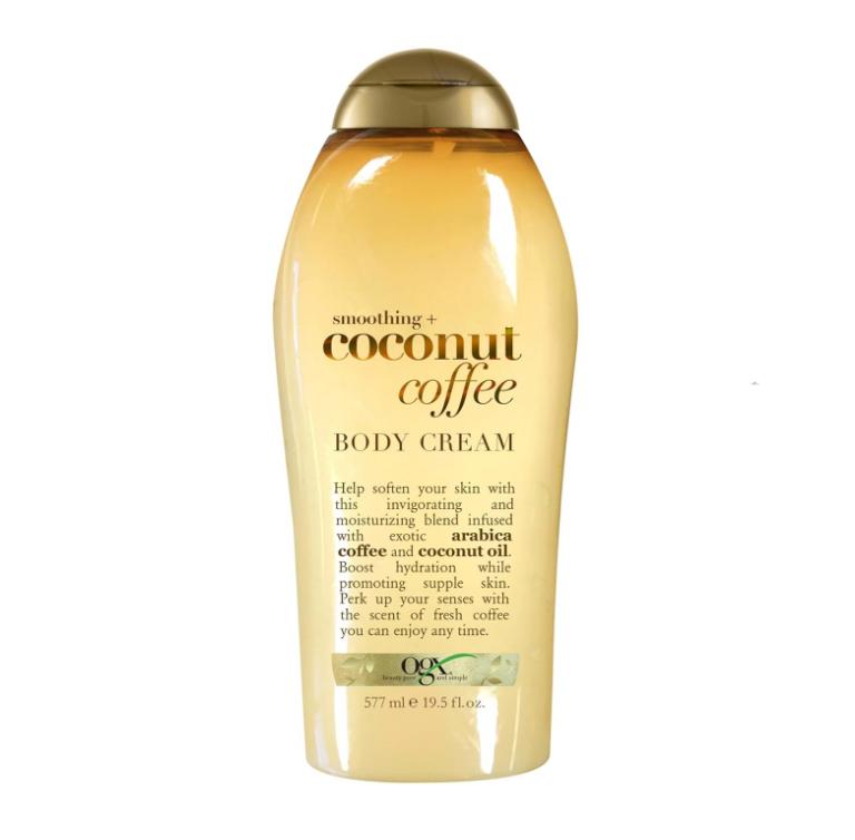 OGX Smoothing + Coconut Coffee Body Cream (Pack of 1) | 19.5 oz coffee ogx