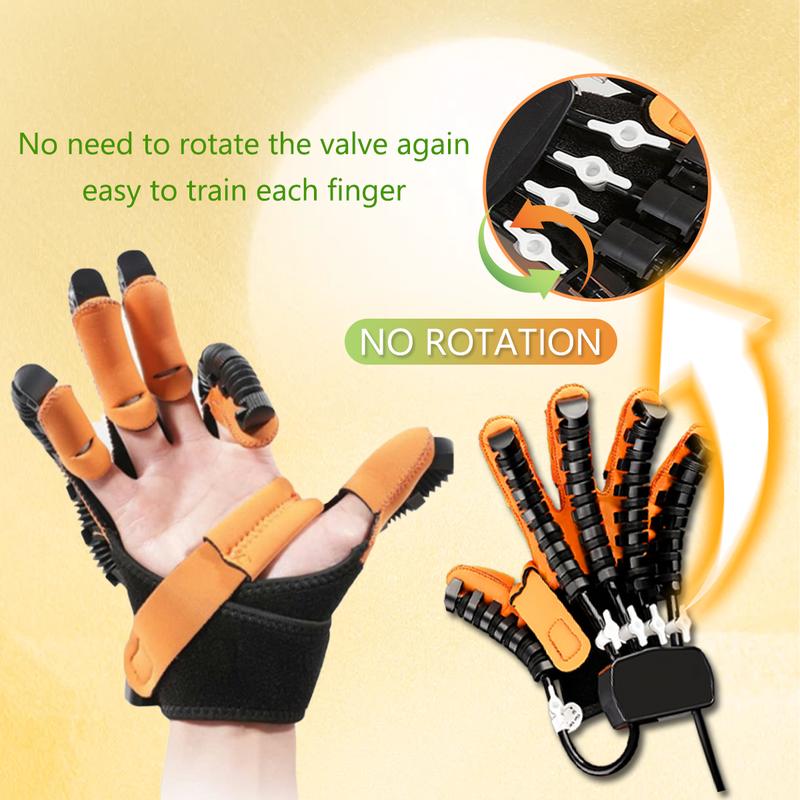 Rehabilitation Robot Gloves Upgrade Stroke Hand Therapy Equipment, Automatic Hand Trainer Gloves with 4 Workout Modes and Hand Massage