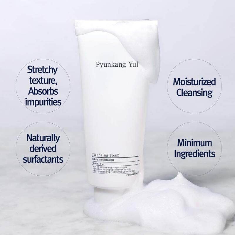 [Pyunkang Yul] Cleansing Foam 150ml, pH-Balanced, Sensitive Skin, Purifying,Soothing, Hydrating, Siler Root Extract, Deep Cleanser, Mild Cleansing Foam, Healthy Cleansing, Korean SkinCare, Viral Cleansing Foam