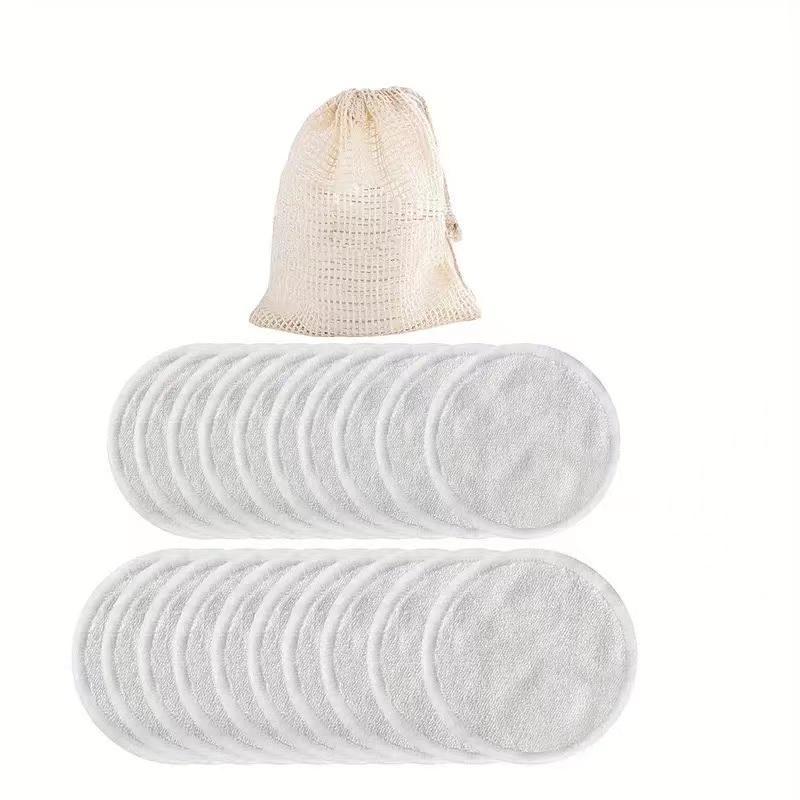 Reusable Makeup Remover Pad, 20pcs set Washable Facial Cleaning Puff, Professional Makeup Tools for Women