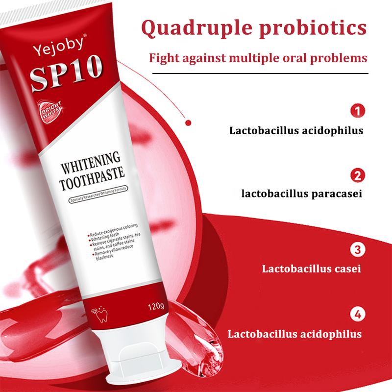 [Upgraded Version] Sp10 Probiotic Toothpaste,Sp-10 Ultra Whitening Toothpaste,Probiotics Bright White Toothpaste,Sp-10 Probiotic Toothpaste,Sp10 Toothpaste,Fresh Breath,Deep Cleaning Care Toothpaste oral health niacinamide toothpaste