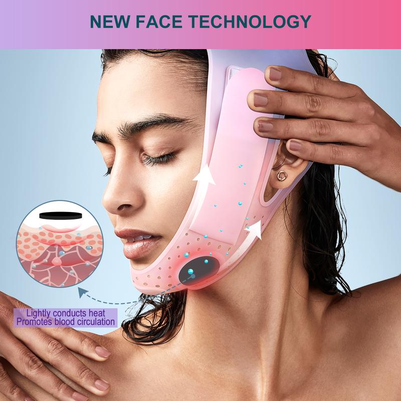 JUSRON 3D Double Chin Reducer V Line Face Lifting Tape Face Strap,   Soft Silicone  High elasticity Chin Strap Face Shaper to Removing Double Chin for Women and Men