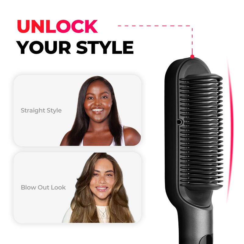 TYMO Ring Plus & TYMO AIRFLOW - Ionic Hair Straightener Brush & 2 in 1 Hair Straightener and Curling Iron & Hair Oil - Compacted Wave Curling Iron for Easy Comfort Styling hair