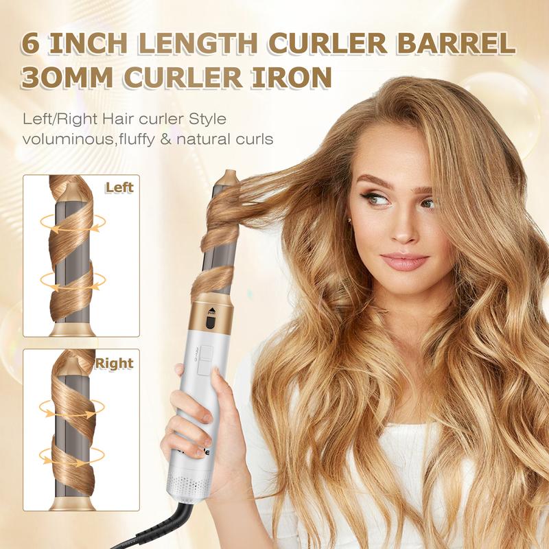 New 5 in 1 Hair dryer Hot Air Brush StylingTool Powerful Soft hair care-Curling iron set Hair dryer system with hair measure Hair dryer brush,smoothing brush,curling brush-Hair curler Shaper-Intelligent thermal control,detachable Salon Adjustable Gift