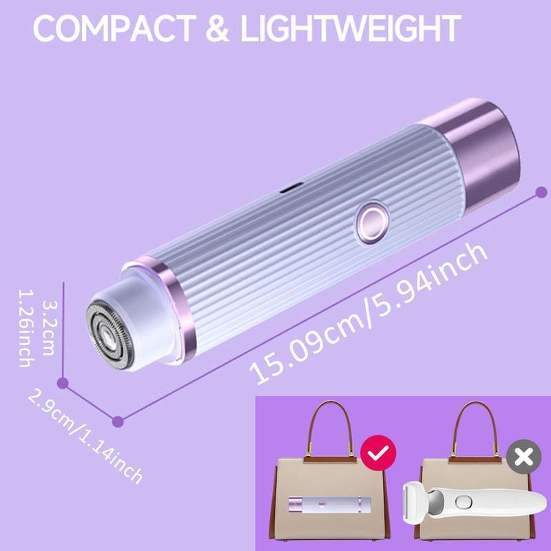 2 in 1 Electric Shaver for Women, 1 Box Rechargeable Face Hair Trimmer for Women, Bikini Trimmer, Waterproof Hair Removal Tool for Body, Face, Legs