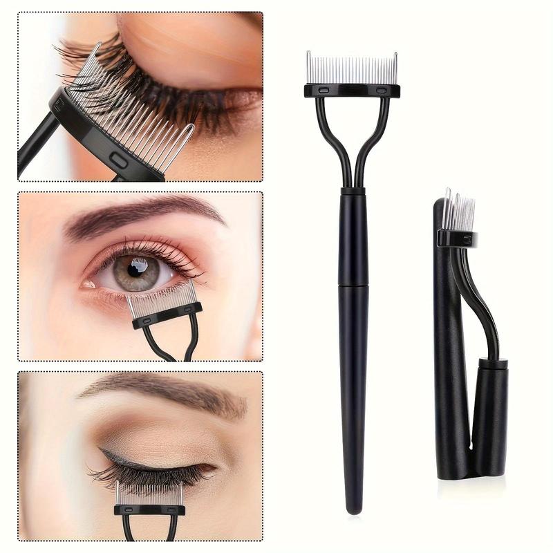 Eyelash Curler & Eyebrow Brush & Comb & Silicone Pad Set, 16pcs set Durable Eyelash Curler & Accessories, Professional Makeup Tools for Women