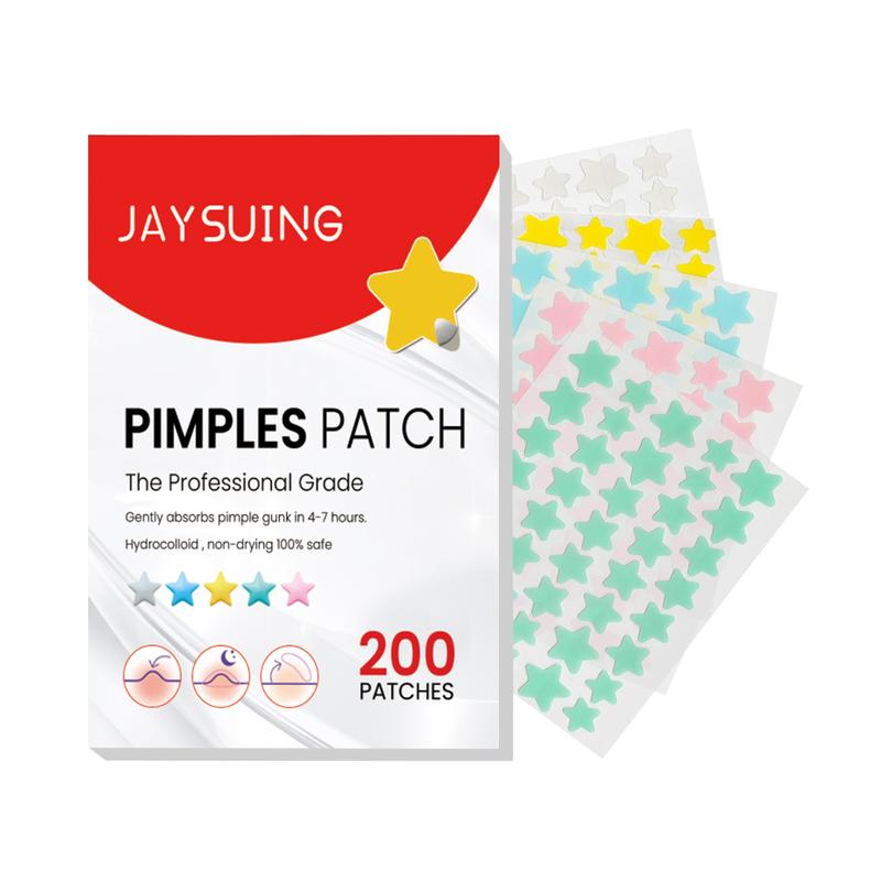 [JAYSUING] Pimple Cover Patch-Star Shaped Acne Patch, 200packs set Acne Cover Patch, Hydrocolloidal Pimple Patch,  Pimples Patches Peel Off for Women & Men, Fall Gift, Stickers Clear Skincare