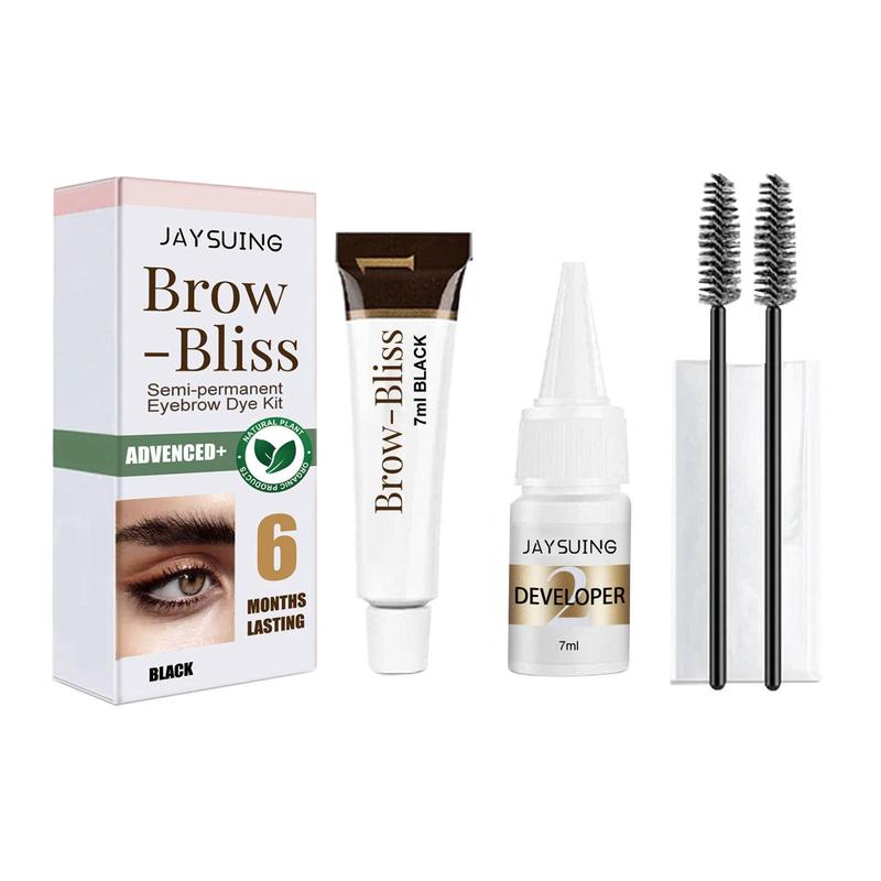 Semi-permanent Eyebrow Dye Kit, 1 Box Waterproof Natural Look Eyebrow Dying Set for Christmas Gift, Eyebrow Makeup Tool for Women & Girls