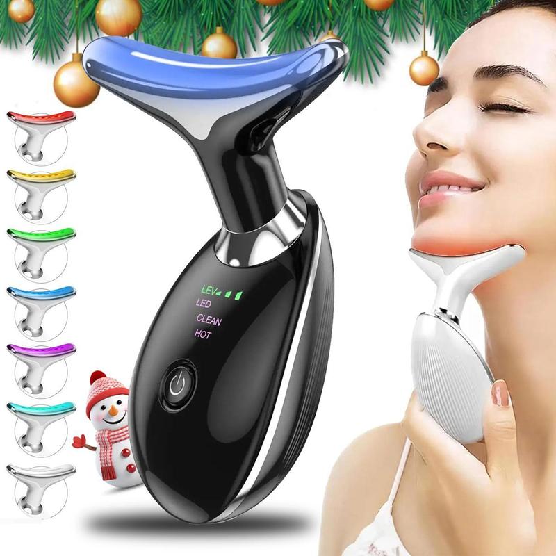 7 Color Neck Beauty Tool, 1 Box Neck Lifting & Firming Massager, Professional Facial Beauty Instrument for Home & Travel, Lightweight Beauty Appliance