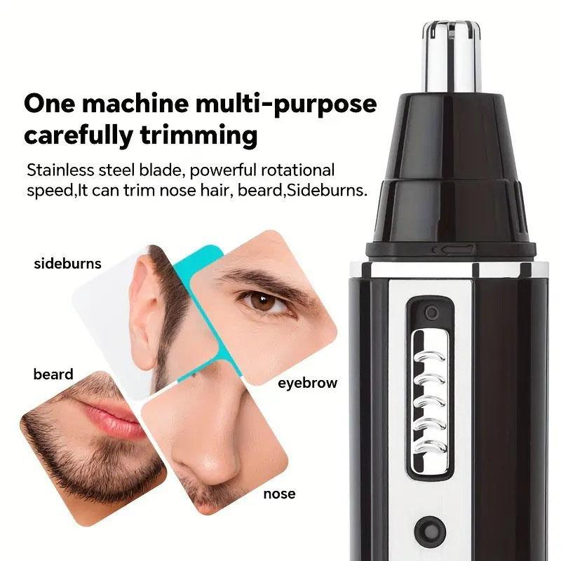 4 in 1 Grooming Kit, 1 Box USB Rechargeable Shaver & Nose Trimmer & Hair Trimmer & Eyebrow Trimmer, Shaver Trimmer, Professional Hair Trimmer for Men