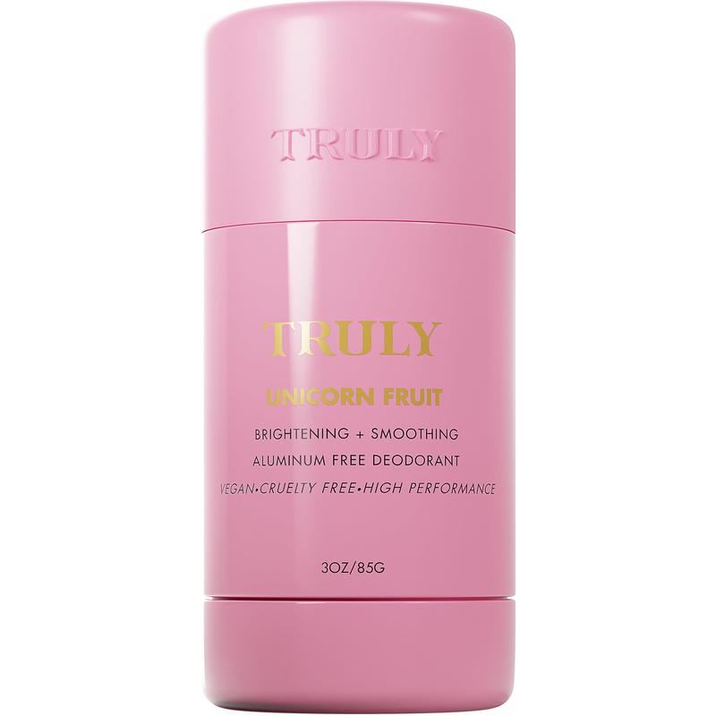 Truly Beauty Unicorn Fruit Aluminum Free Deodorant for Women with Cotton Candy Scent - Natural Deodorant for Brighter and Smoother Underarms - 3 Oz