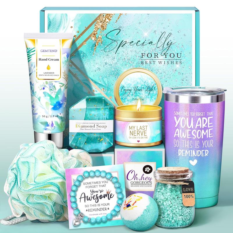 Relaxing Spa Gifts Basket for Women - Perfect Birthday, Christmas, Valentine's Day or Mother's Day Gift for Mom, Wife, Girlfriend, Sister, or Friends