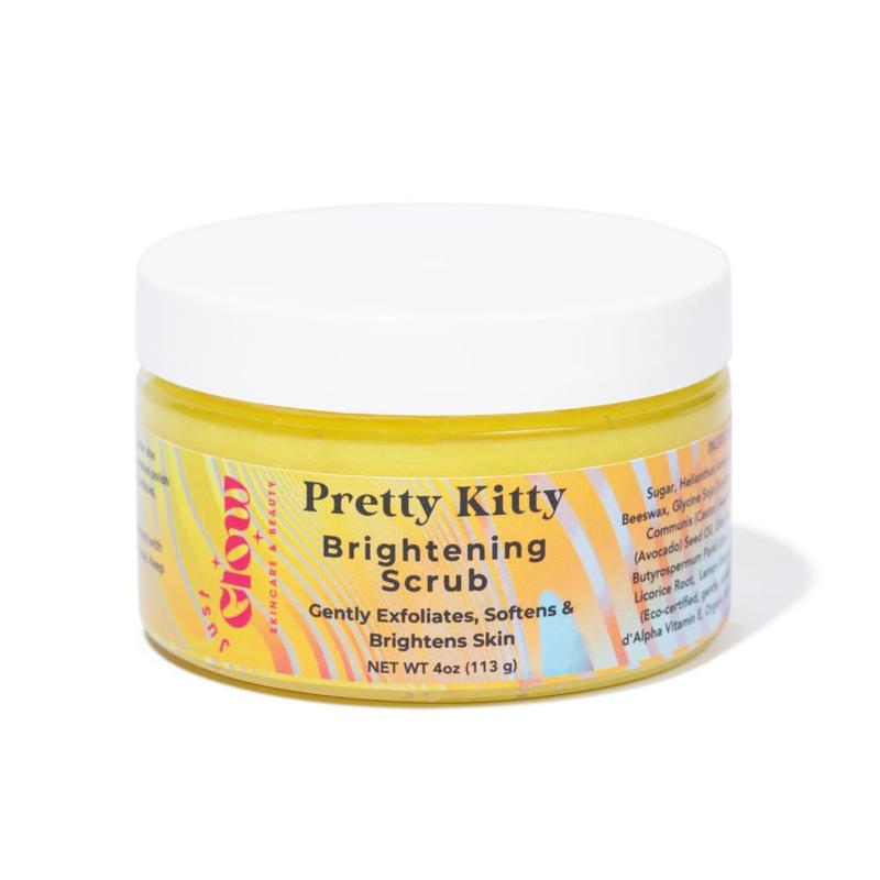 Pretty Kitty Bikini Line Sugar Scrub –Kojic Acid & Turmeric for Ingrown Hairs & Razor Bumps – Exfoliates, Softens & Brightens Bikini, Thighs & Armpits