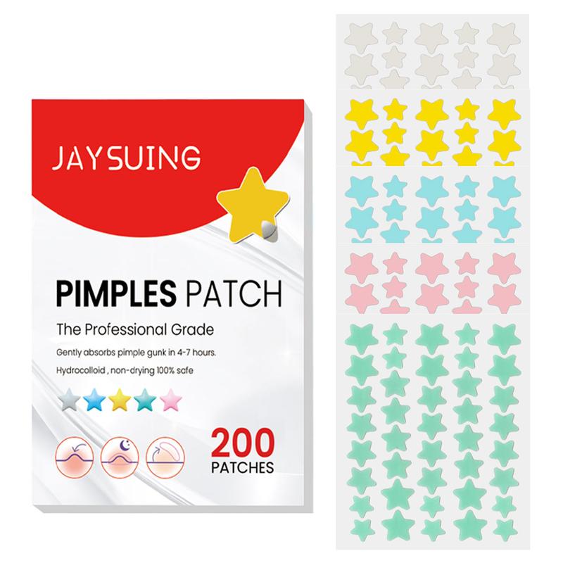 [JAYSUING] Pimple Cover Patch-Star Shaped Acne Patch, 200packs set Acne Cover Patch, Hydrocolloidal Pimple Patch,  Pimples Patches Peel Off for Women & Men, Fall Gift, Stickers Clear Skincare