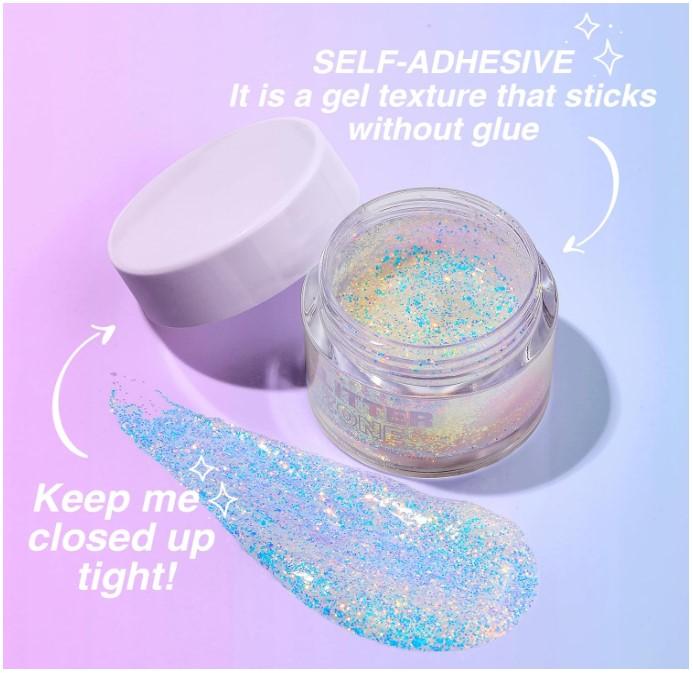 BestLand Holographic Body Glitter Gel - Cosmetic-Grade, Christmas Glitter Makeup for Face, Body, and Hair, Safe and Easy to Use, Perfect for Festivals Parties, Vegan & Cruelty Free (02 Stardust Pink)