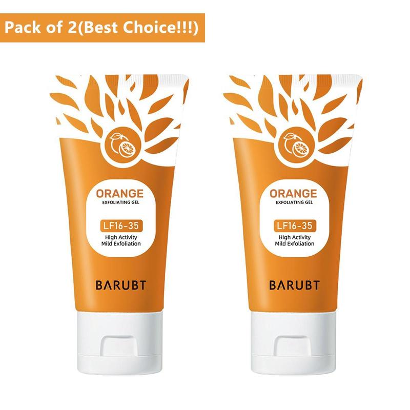 +5Get 2Pcs Orange Exfoliating Gel Scrub Face Body Skin, Facial Exfoliator 50g Skincare