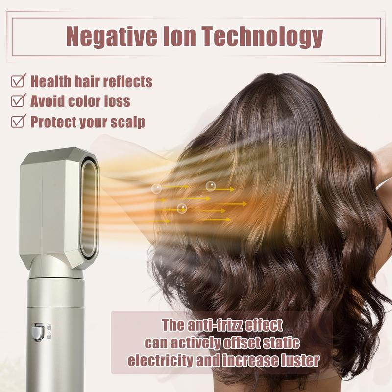 6 in 1 Hair Styler Hair Dryer Brush,Hair Styling Tools for Women,Detachable Hair Dryer Styler Volumizer Hair Straightener Comb Blow Dryer Electric Curling Wand Set,Air Hair Curlers & Round Curling Brush & Smoothing Brush, Blow Dryer Brush Curlers