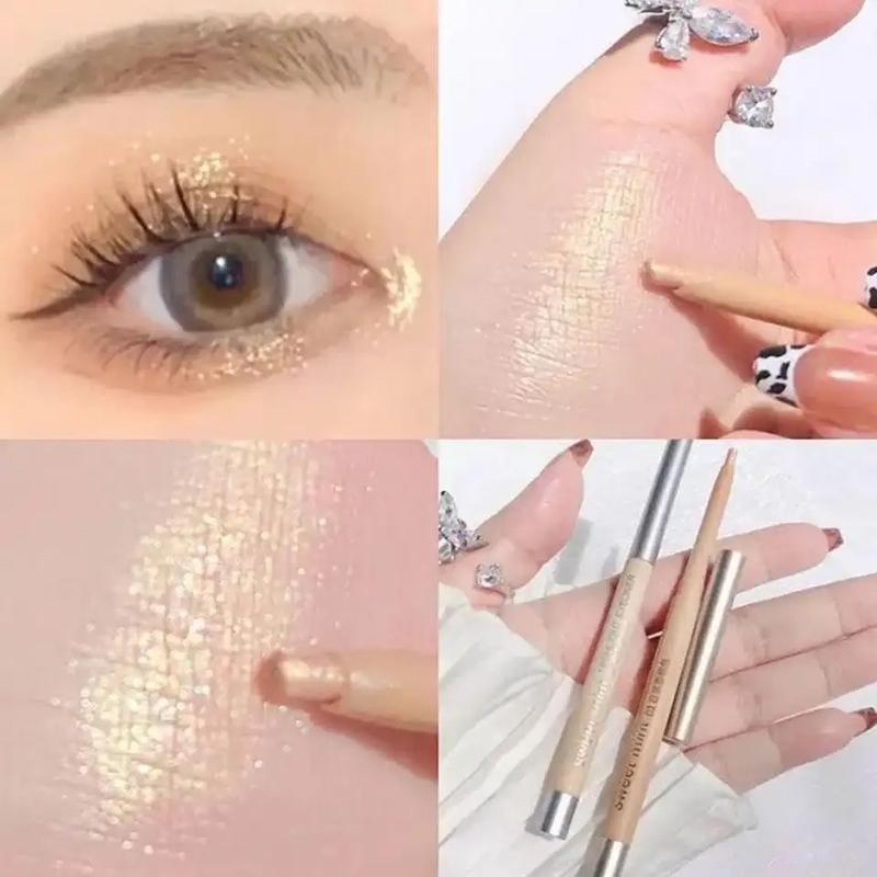 Waterproof Shiny Eyeliner Sweet Lying Pencil Glitter Eyeshadow Pen Long-lasting Outline Pen Stick Makeup Lipliner Daily Flawless Cosmetic