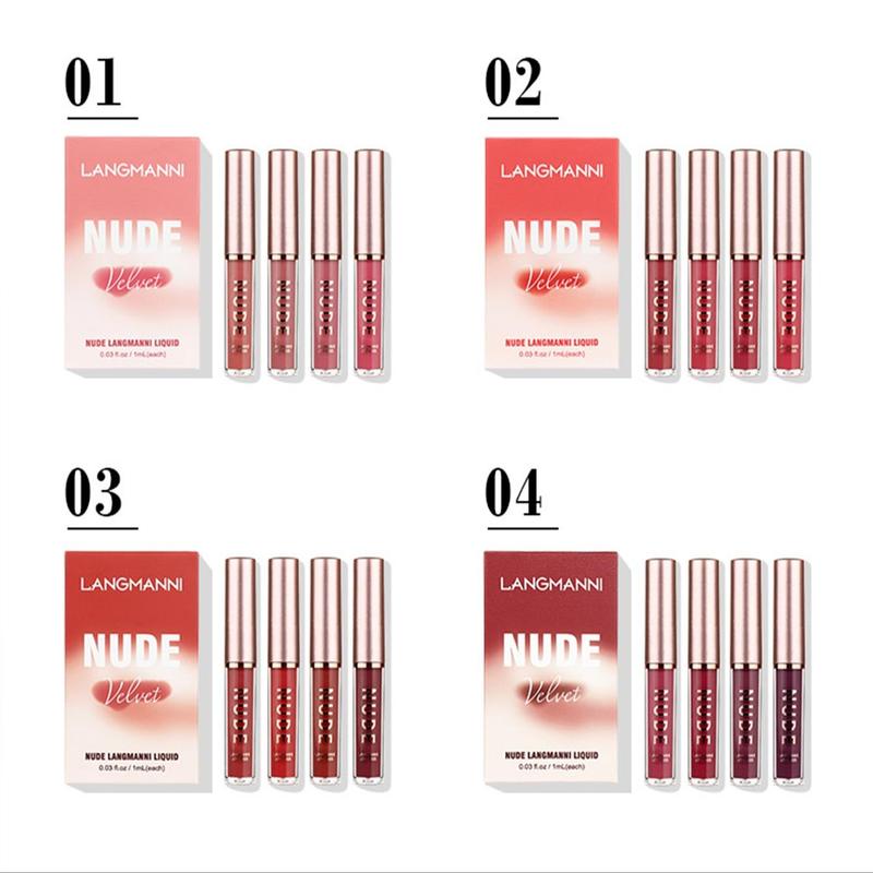 LANGMANNI Long-lasting Matte Liquid Lipstick, 16pcs set Water Proof Matte Lip Balm, Matte Liquid Lipgloss, Easy Coloring Sweat Proof Moisturizing Matte Lipstick