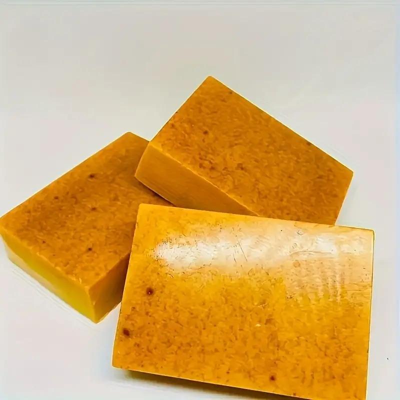 Turmeric Kojic Acid Soap, 3 Counts Deep Cleansing Gentle Exfoliation Soap, Natural Face and Body Care Soap with Vitamin E and Paraben-free