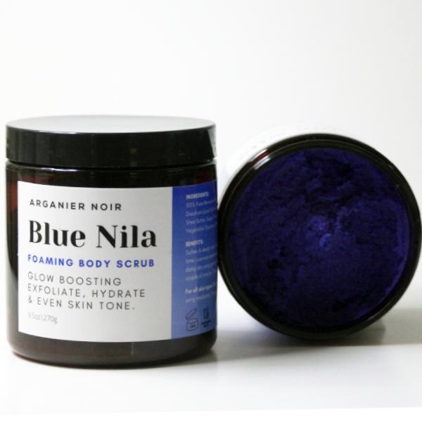 Blue Nila Scrub- Moroccan Nila scrub made with shea butter, almond oil and jojoba oil- Soften,Deep clean and Even skin tone.