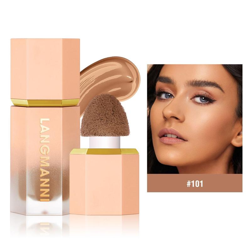 Contouring Liquid Bronzer with Built-in Sponge Brush, Moisturizing Facial Highlighting Bronzer, Facial Makeup Product for Women & Girls