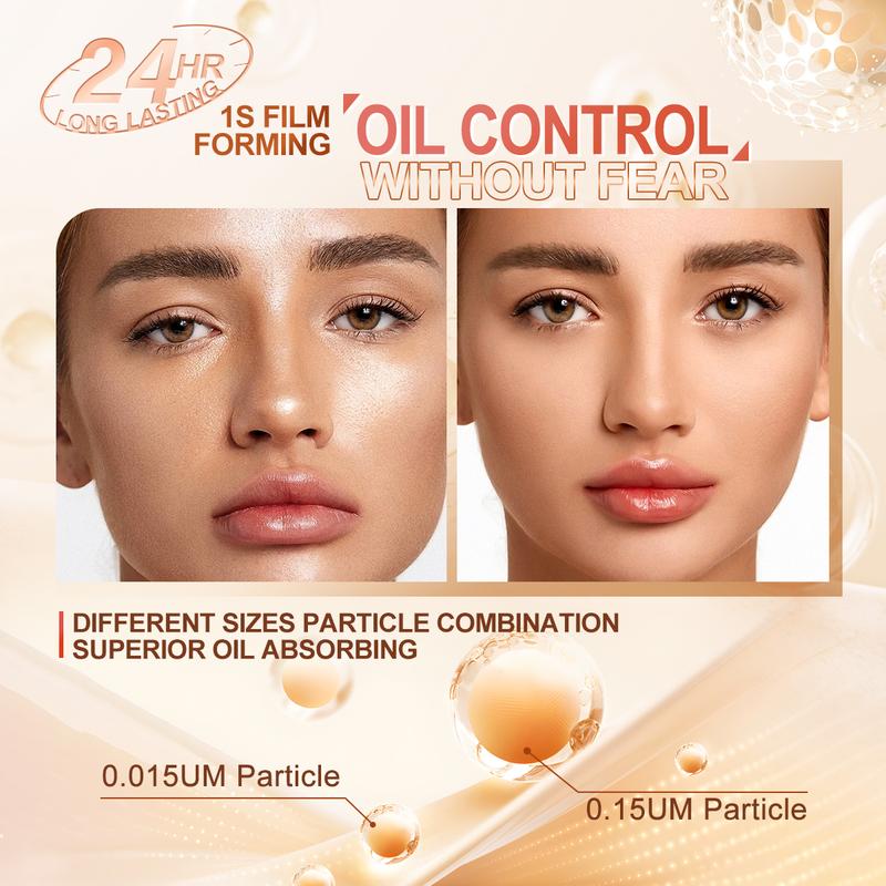 SACE LADY Oil Control BB Cushion Foundatiaon Long Lasting Full Coverrage Natural Foundation With SPF 30+ Waterproof Face Makeup 0.35Oz