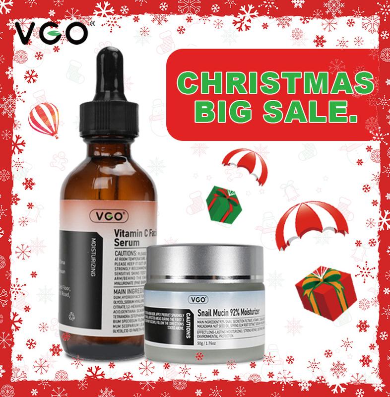 VGO Vitamin C Facial Serum + Snail Mucin 92% Moisturizer + Double Barrel Cleanser