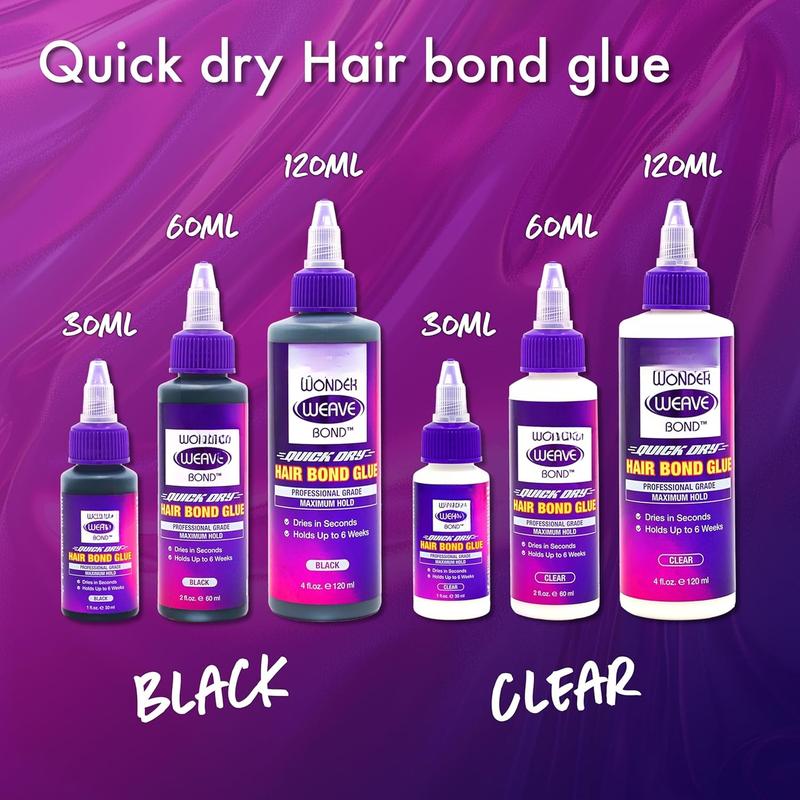 Wonder Weave Bond Hair Bond Glue - Black 2 fl.oz(60ML)