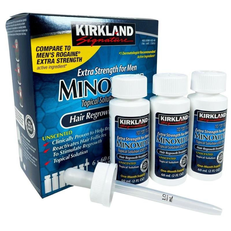 Kirkland Minoxidil 5% Extra Strength 1, 6, 12 Months Supply Men Hair Regrowth Hair Care Comfort