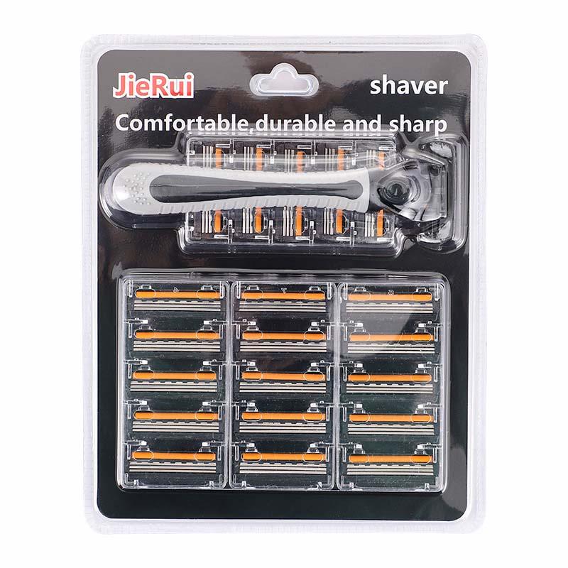 1 Razor Handle and 20 Cartridges | 3 Blade Razor Men, Mens Razors for Shaving, Razor Blades for Men Manual Safety