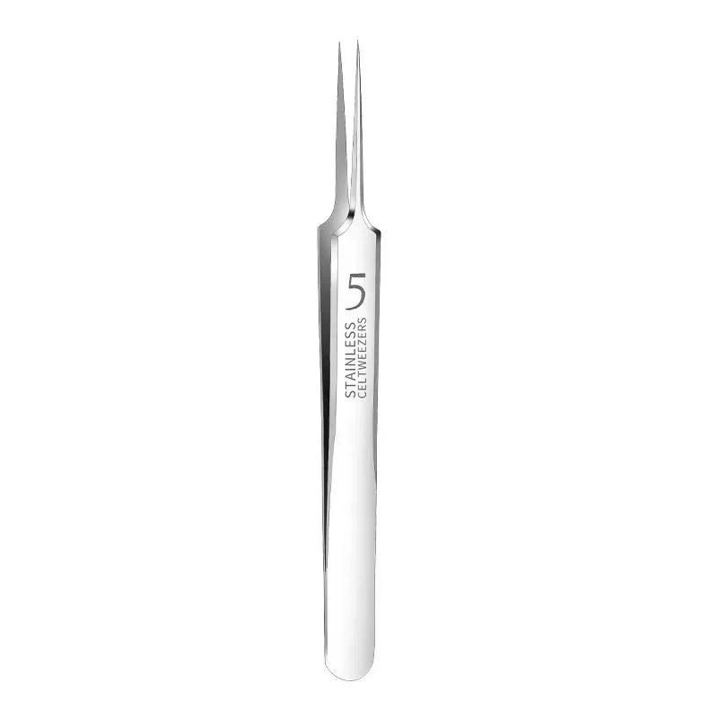 1 Pack Extra Fine No. 5 Cellular Acne Blackhead Tweezers - Facial Beauty Remove Acne Needle Tools for Skin Care