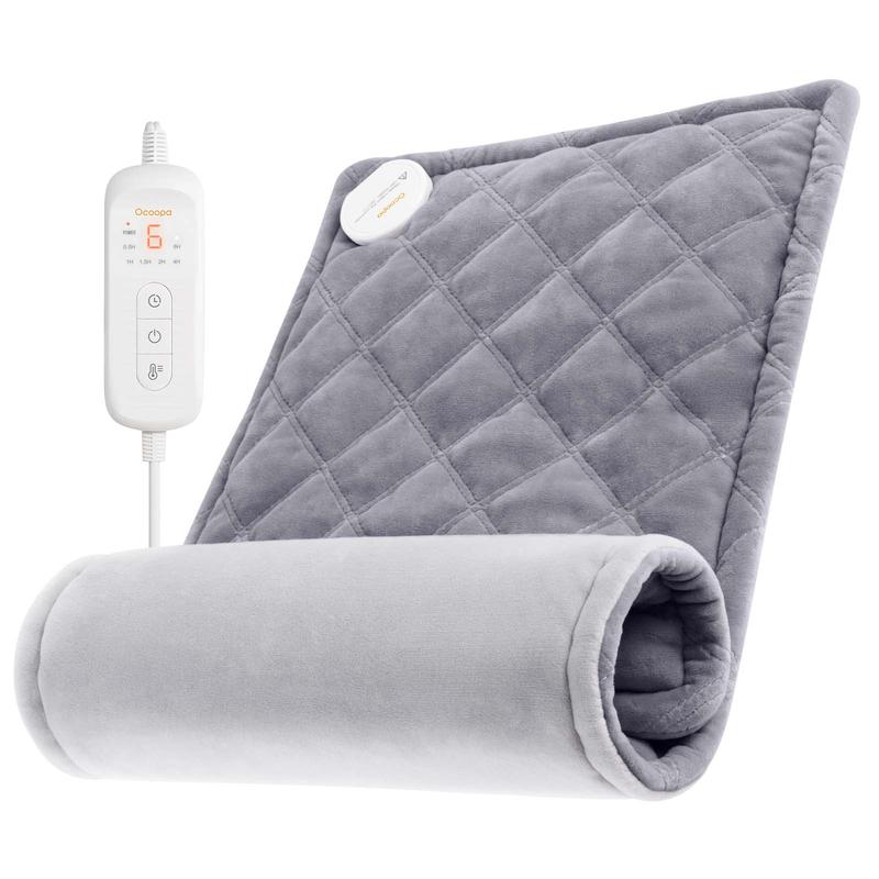 OCOOPA Graphene Heating Pad, First-Ever 8-Layer HeatLock, Ultra Rapid Heat, for Lower BackPain and Period Cramps Relief, 6 Heat Settings