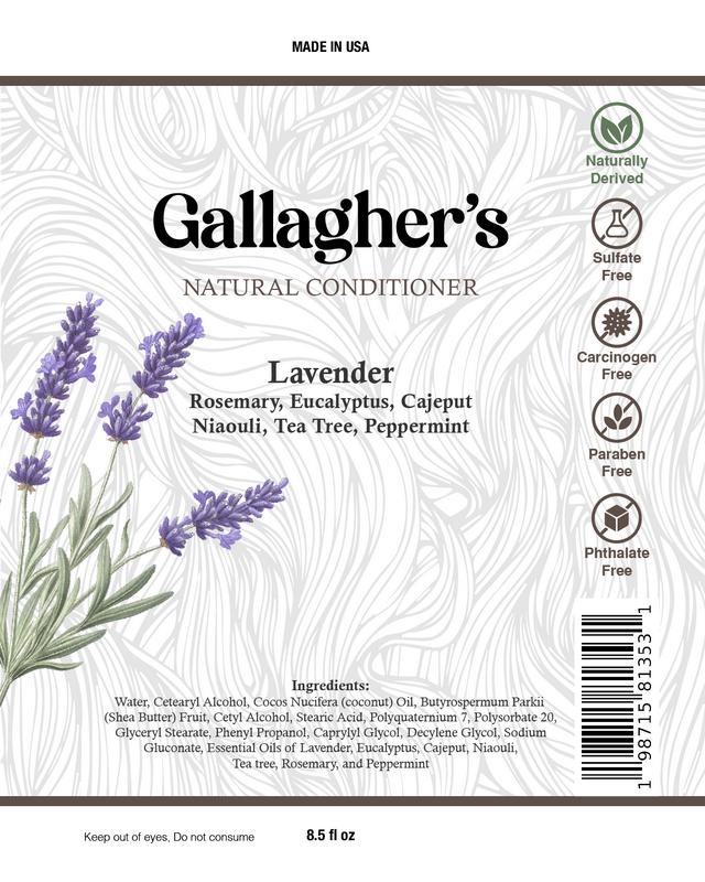 Gallagher's Lavender Natural Conditioner  |  Essential Oil Blend