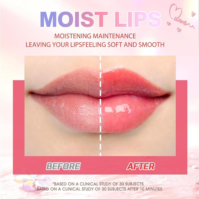 Lip Oil,No-Sticky Gloss Lip Balm Lip Care,Fruit Flavoured Lip Oil For Dry Lip's Moisturizing Hydrating And Nourishing (Strawberry+)