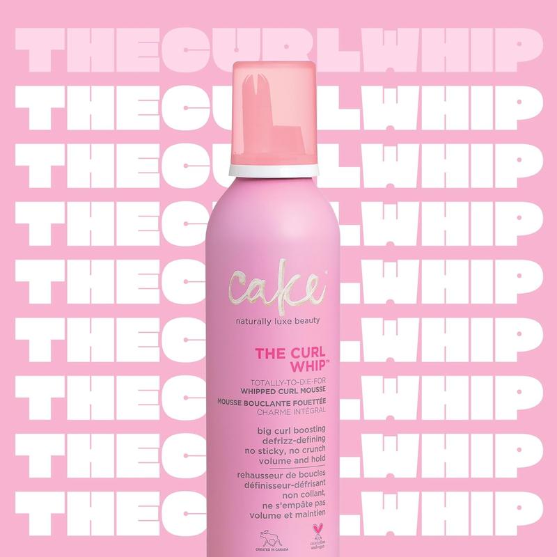 Cake Beauty Whipped Curl Defining & Volumizing Mousse – Aloe Vera Vitamin E for Flexible Hold - Vegan No Heat Curls Wavy Curly Hair Sulfate Cruelty Free Products For Women