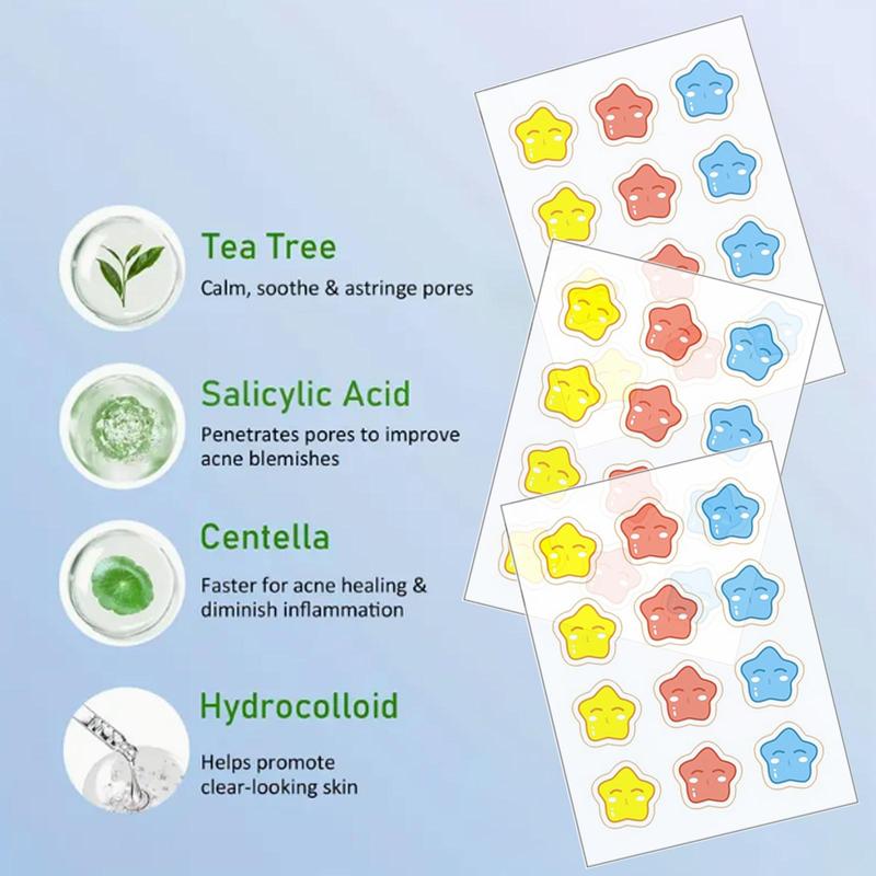 Cute Star Shaped Acne Patch, 260pcs box Hydrocolloid Acne Covering Sticker, Facial Skin Care Product for Women & Men