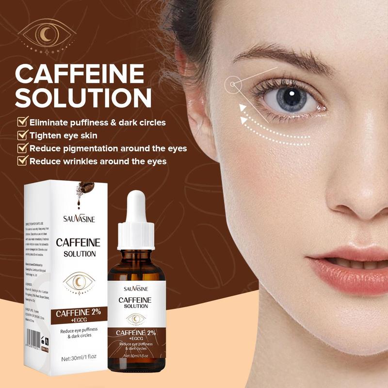 Caffeine Eye Serum & Eye Cream, 2 Counts set Moisturizing and Firming Eye Care Product for Soothing Dry Skin, Eye Care Product for Women & Men