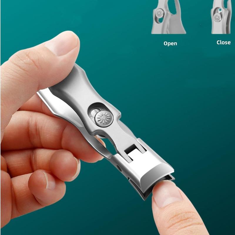 Stainless Steel Large Opening Nail Clipper, 1 Count Portable Nail Trimmer, Manicure & Pedicure Tool for Home & Travel, Nail Care Tool for Women & Men