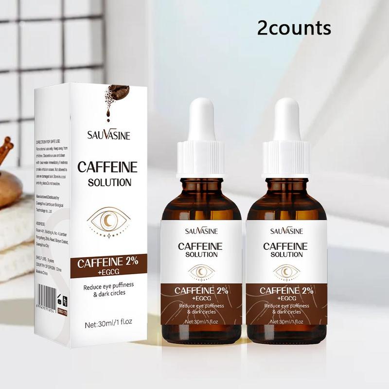 Caffeine Eye Serum & Eye Cream, 2 Counts set Moisturizing and Firming Eye Care Product for Soothing Dry Skin, Eye Care Product for Women & Men