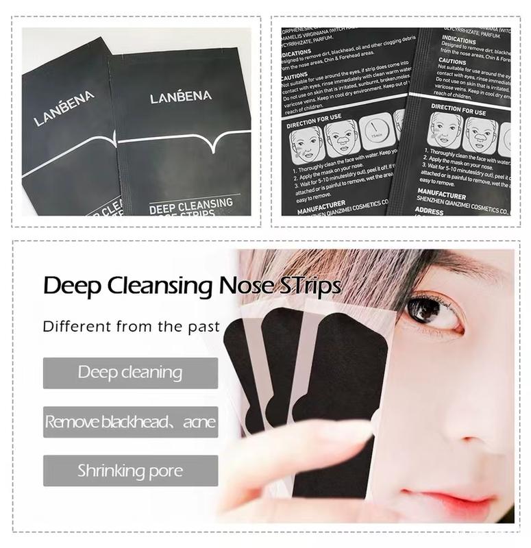 LANBENA Charcoal Nose Strips, Charcoal Blackhead Remover Pore Strip Skincare Comfort