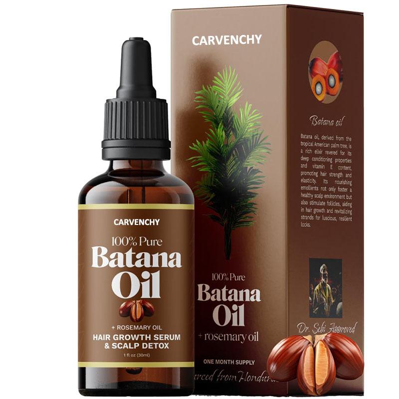 CARVENCHY 2 PACK Batana Oil : Dr Sebi Organic Raw Batana Oil from Honduras - 100% Pure & Natural - For Thicker & Stronger Hair - 30ml