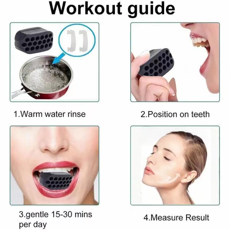 Portable Mini Jaw Exercise Tool, 3 Counts set Chin Trainer, Multicolor Jaw Line Trainer, Facial Muscle Exerciser, Silicone Facial Trainer for Men & Women