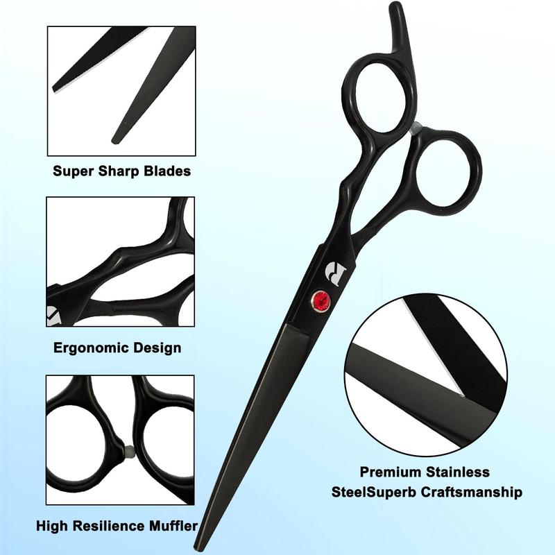 Hair Cutting Kit, 1 Pair Professional Hair Cutting Scissors, Hair Cutting Tools for Salon & Barber Shop, Heatless Styling Tools for Women & Men