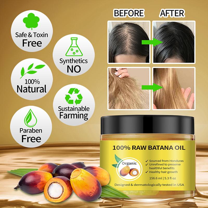 Batana oil nourishes and softens hair, repairs frizz and restlessness, hair cream and conditioner Haircare Shampoo